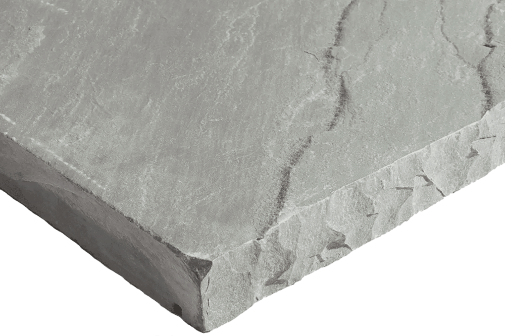 Серая Ступень из камня, Belgian Grey, колотая, 1500х350х30 мм из натурального камня песчаник