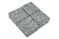 Гранитная брусчатка RKS SLATE Grey Pearl, пиленая 100х100 мм на дорожке | Купить гранитную брусчатку в Элисте | Мощение, ландшафтный дизайн