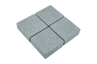 Гранитная брусчатка RKS SLATE Сильвер Пёрл (Silver Pearl), пиленая 100х100 мм на дорожке | Купить гранитную брусчатку в Элисте | Мощение, ландшафтный дизайн